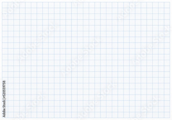 Fototapeta Blue plotting graph grid paper background