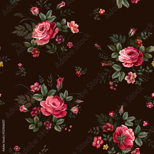 Obraz rose bouquet on dark background