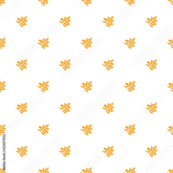 Fototapeta Autumn pattern. Seamless autumn leaves pattern. autumn maple leaves