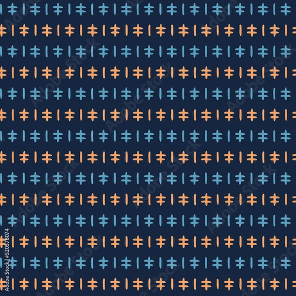 Fototapeta Seamless pattern, simple background for decoration. Geometric wallpaper,wrapping paper, covering. Isolated. Vector illustration