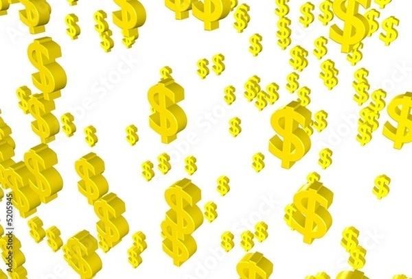 Obraz flying dollars