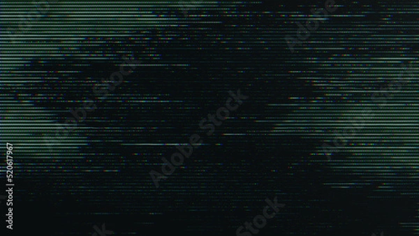 Fototapeta Unique Design Glitch noise static television VFX. Visual video effects stripes background, CRT tv screen no signal glitch effect