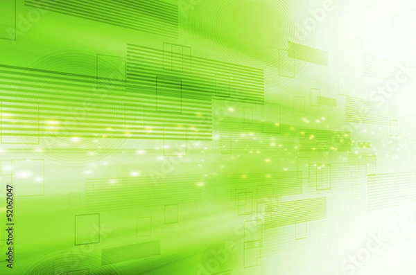 Obraz abstract green technology background.