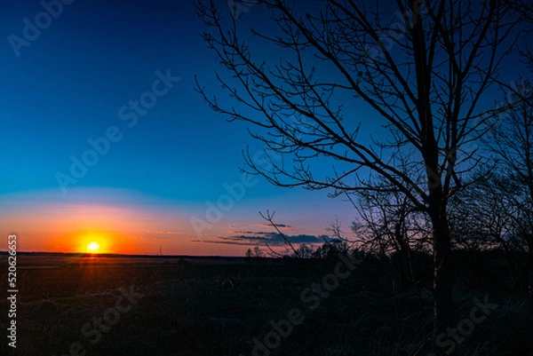 Fototapeta Sunset in the Narew River valley in thee
 Sunset in the Narew River valley in the Narew National Park.

