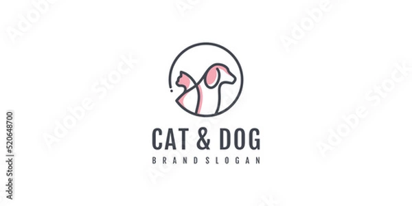 Obraz Pet logo design vector with creative and simple element concept