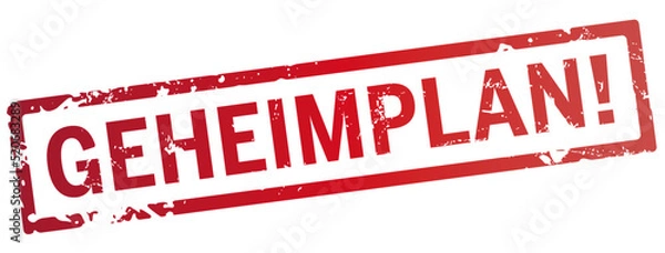 Obraz roter stempel Geheimplan