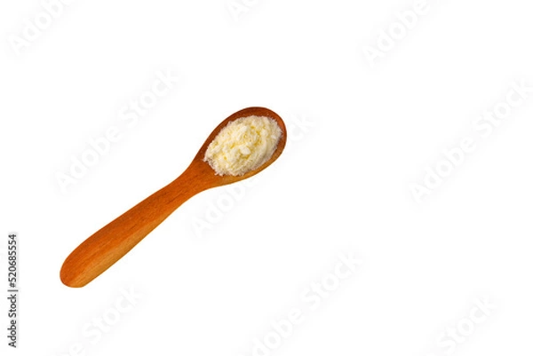 Fototapeta Powdered milk with nutrients in the spoon