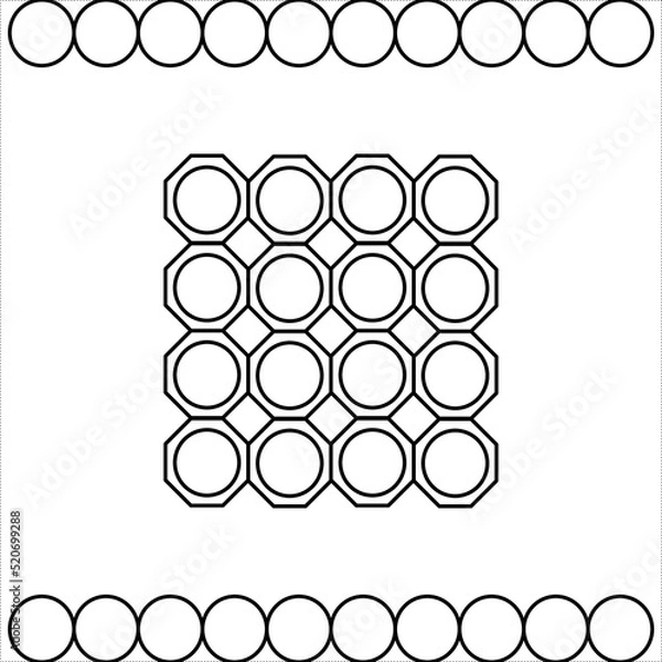 Fototapeta Vector line flowers square for background wallpaper and seamless artwork illustration texture of vector graphic design isolated flat trendy design for cotton beautiful pattern colorful fabric paper