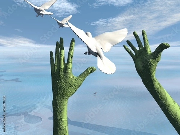 Obraz mani con colombe