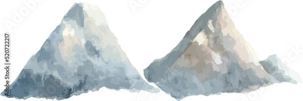 Obraz Vector of Mountain inspired from Mount Everest, watercolor traditional painting