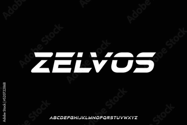 Obraz Modern futuristic display font vector