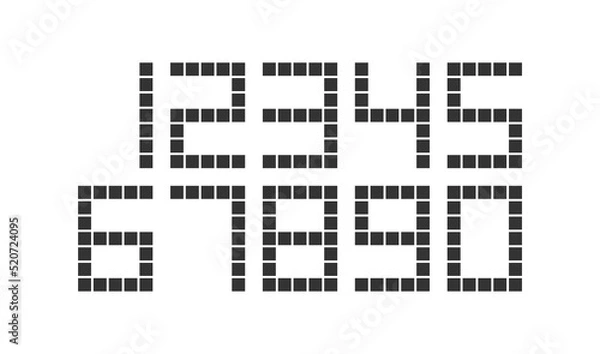 Fototapeta Numbers set vector, modern design.