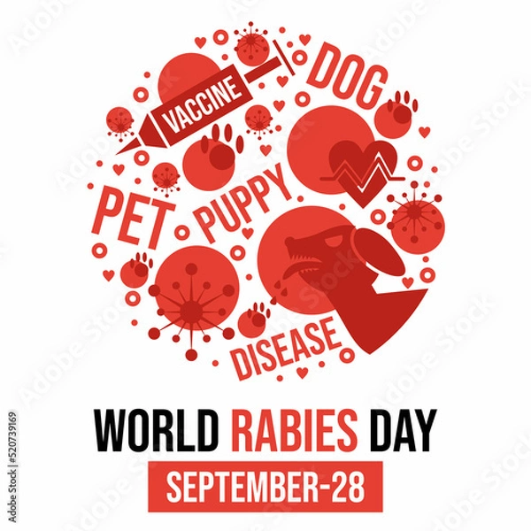 Obraz World rabies day illustration 