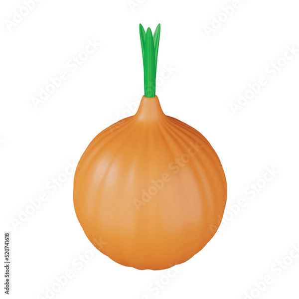 Fototapeta Onion 3d rendering isometric icon.