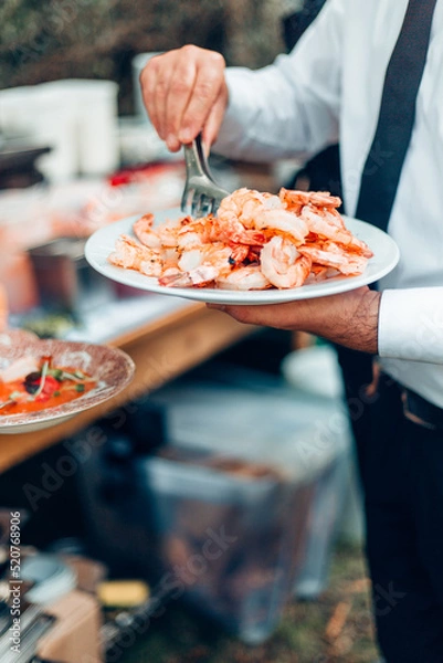 Obraz Garnelen vom Grill