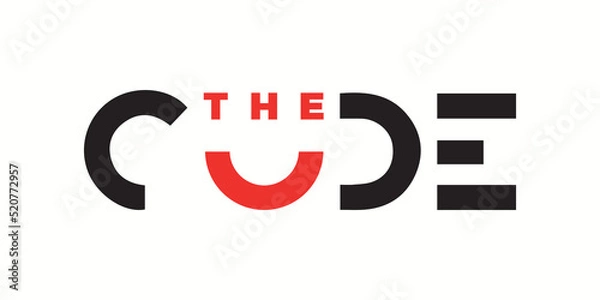 Obraz Software Industry Logo, The Code Written Logo Design