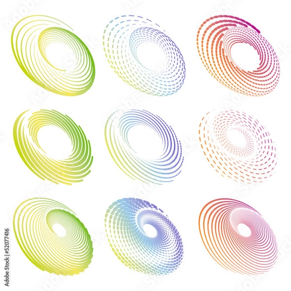 Obraz Creative design circle and round symmetric elements