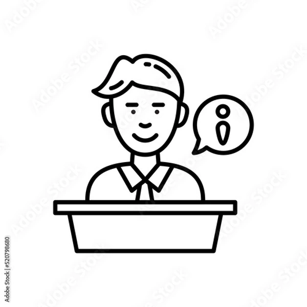 Fototapeta Information Desk icon in vector. Logotype