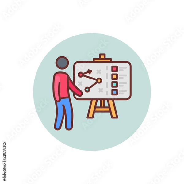 Fototapeta Business Presentation icon in vector. Logotype