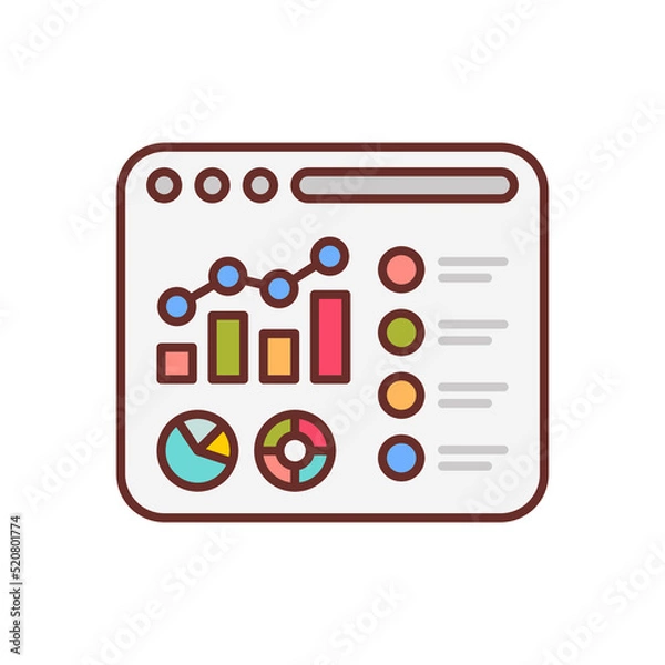 Fototapeta Project Dashboard icon in vector. Logotype