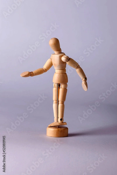 Obraz Wooden model of a human figure for drawing_10