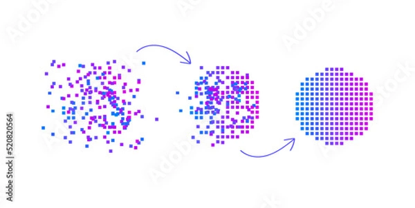 Obraz Vector Illustration of Data Systematization, Analysis Graphics, Vector Illustration.