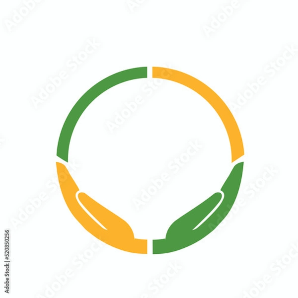 Obraz Hands solutions teamwork logo
