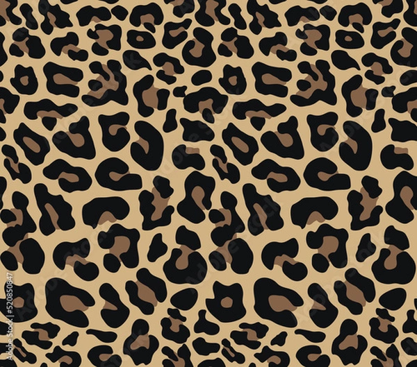 Fototapeta Leopard seamless pattern disguise vector print, fashion design for textile. animal background