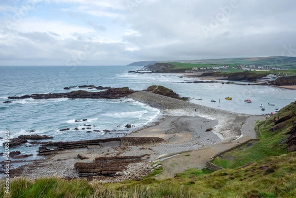 Fototapeta Scenic view of the Bude coastline in Cornwall