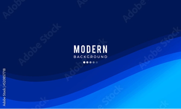 Fototapeta Blue waves background vector. Fluid gradient shapes composition. Futuristic design concept. Trendy.