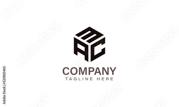 Fototapeta Letter MAC Logo, Three Letter Logo, Alphabet M A C Hexagon Shape Vector Icon Template