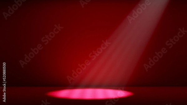 Obraz One Spotlight on center of the red podium or stage