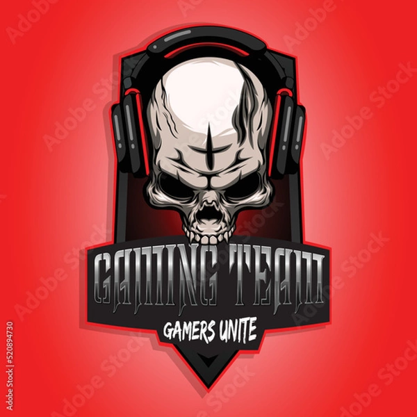 Obraz Skull gaming mascot logo