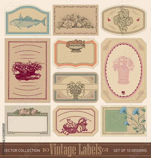 Obraz vintage labels set (vector)