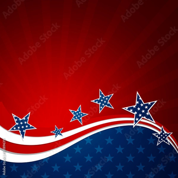 Obraz Vector Illustration of an Independence Day Design