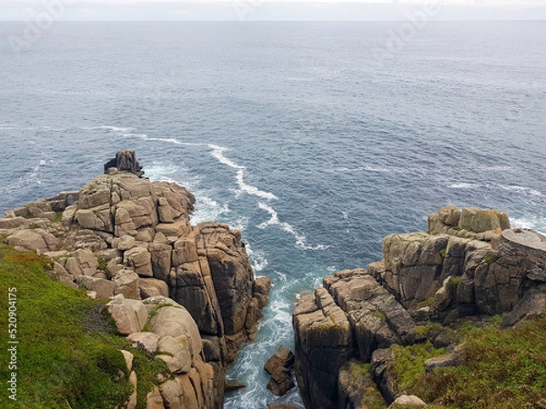 Obraz Celtic Sea - a view from Minack Theatre, Porthcurno, Penzance, Cornwall, United Kingdom