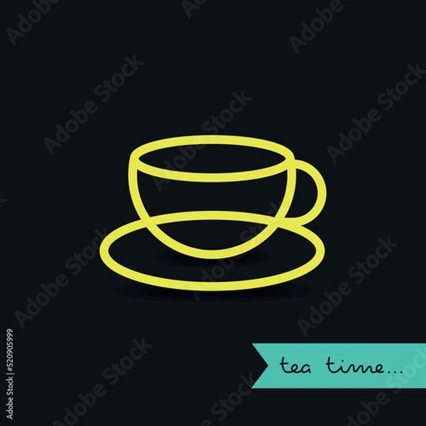 Obraz Tea time logo/icon design.