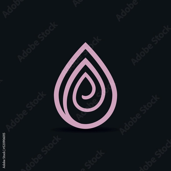Obraz Elegant drop logo design. Vector image