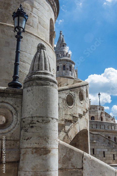 Fototapeta Fisherman's Bastion, located in the Buda Castle complex, in Budapest, Hungary.