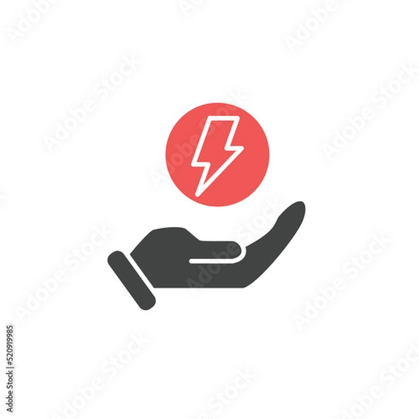 Obraz Electric power icons  symbol vector elements for infographic web