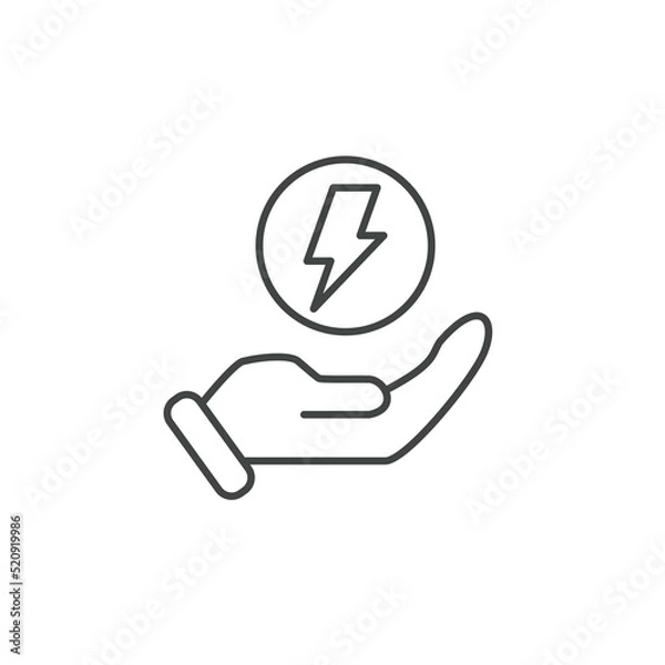 Obraz Electric power icons  symbol vector elements for infographic web