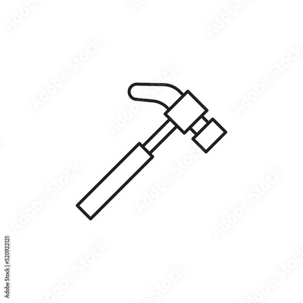Fototapeta hammer vector for website symbol icon presentation