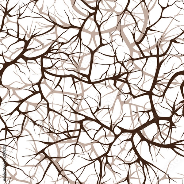 Obraz seamless pattern, interlacing of branches