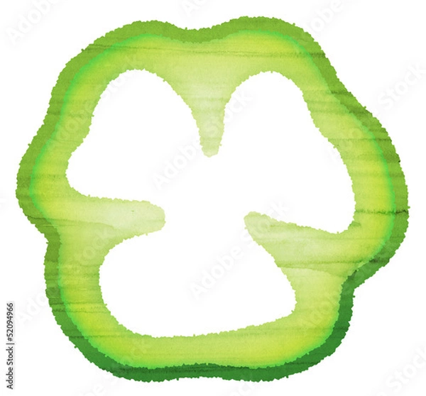 Obraz 水彩風 スライスしたピーマン