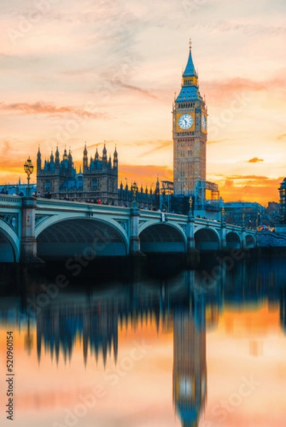 Fototapeta big ben at sunset