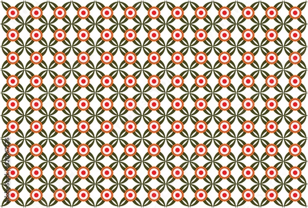 Obraz red and white pattern