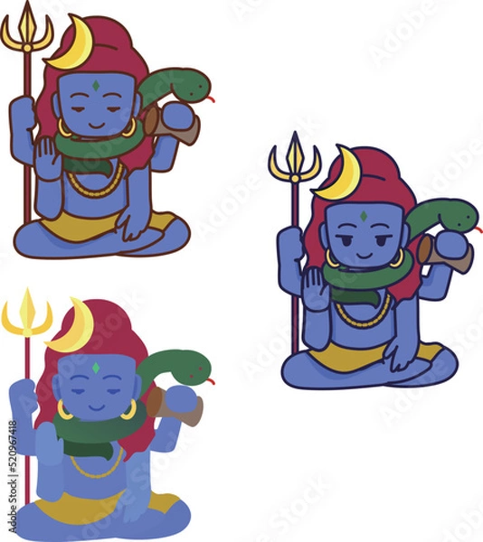 Obraz インドの神様　シヴァ神・ヒンドゥー教の神