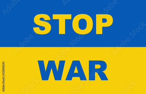 Obraz Stop war Ukraine flag peace vector logo symbol on alpha transparent background - Stop war, no war, conflicts, make peace, stop fights