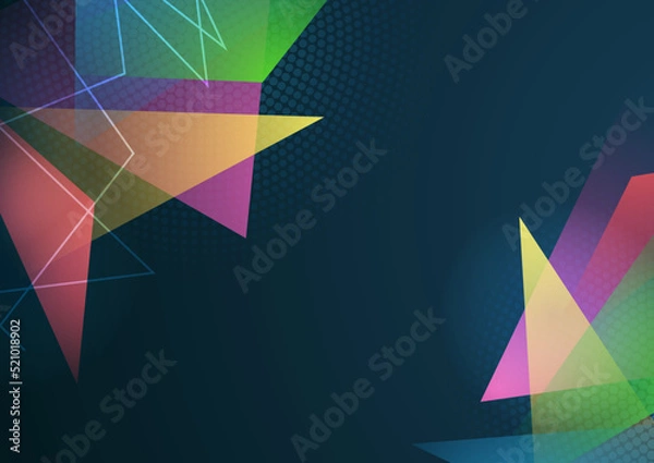 Fototapeta Abstract creative shape colorful design background