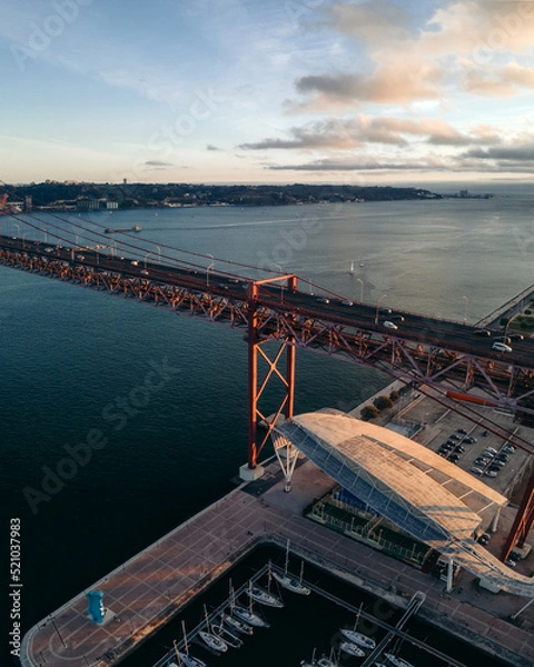 Obraz 25 Abril Bridge in Lisbon at sunset